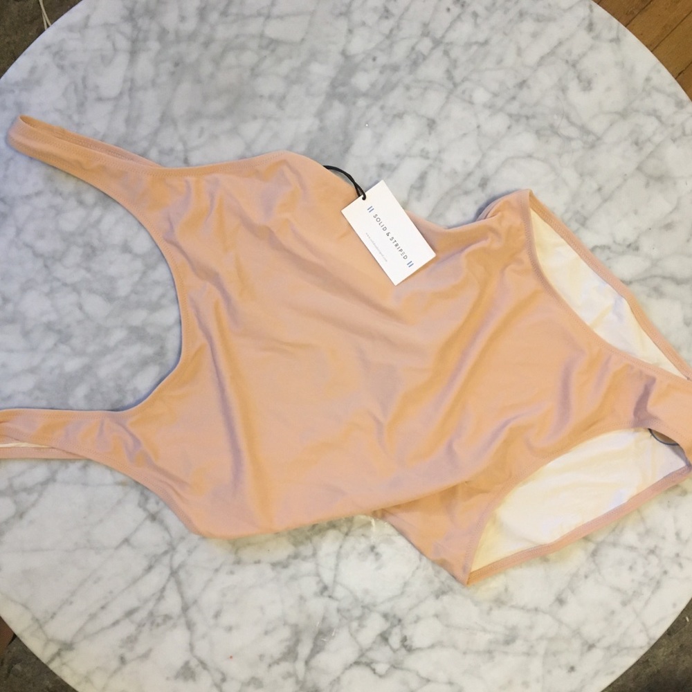 Solid & Striped Anne Marie One-piece in Nude